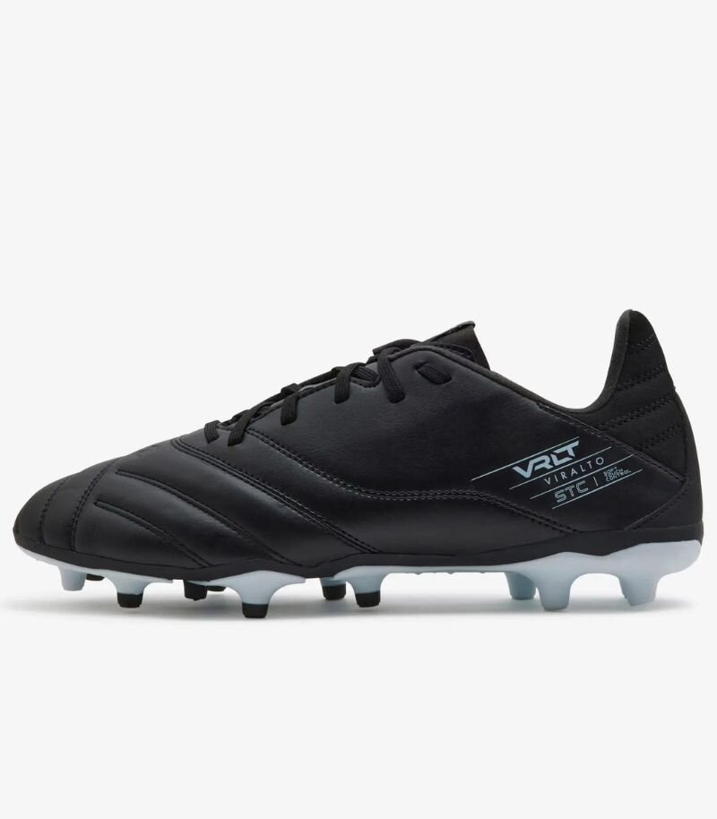 kipsta viralto ii matador football boots in black with light blue details 